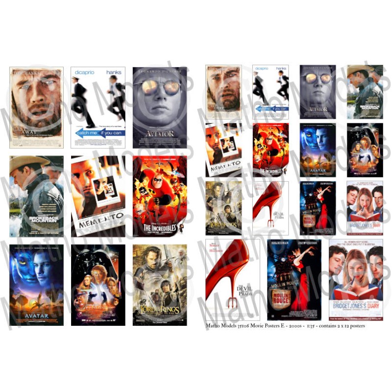 Matho Models Movie Posters E - 2000s 1/35 35106
