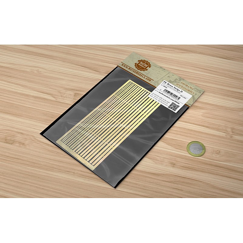 Matho Models PE Brass Strips D: 1.25 - 3mm (0.15mm thickness) 80046 additional image 2