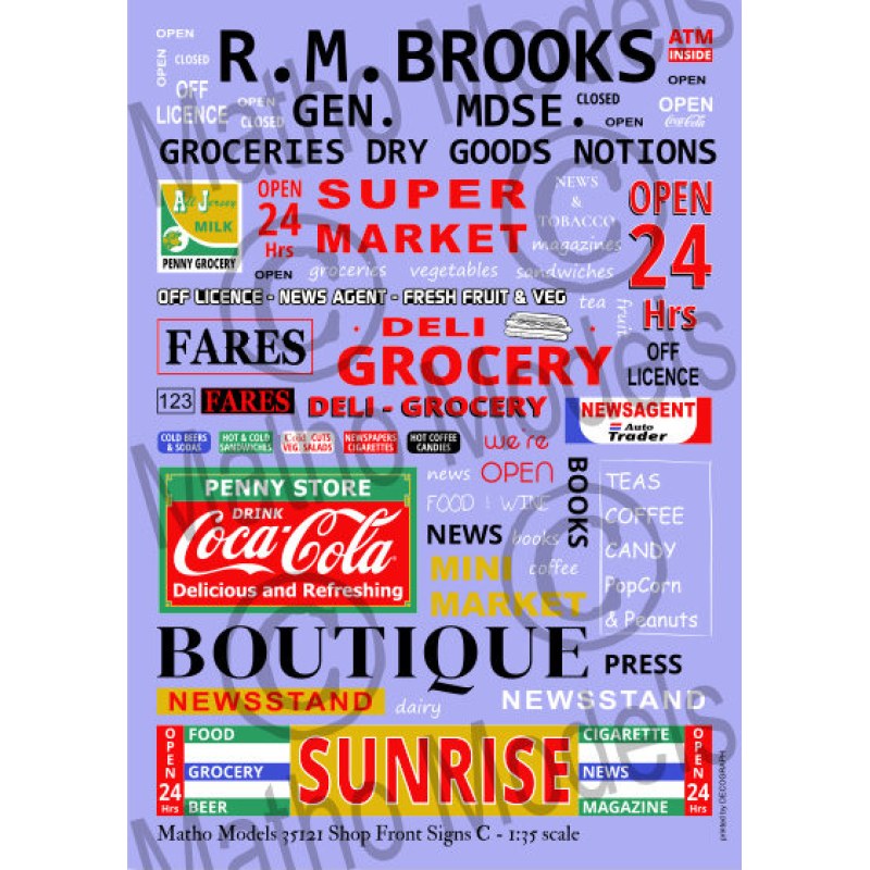Matho Models Shop Front Signs C 1/35 35121 additional image 2