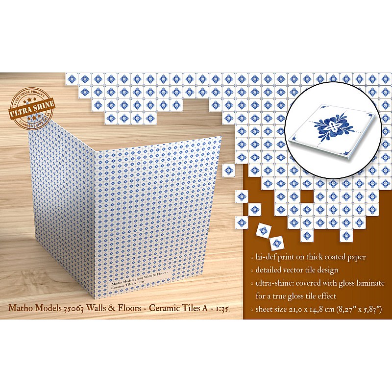 Matho Models Walls & Floors - Ceramic Tiles A 1/35 35063