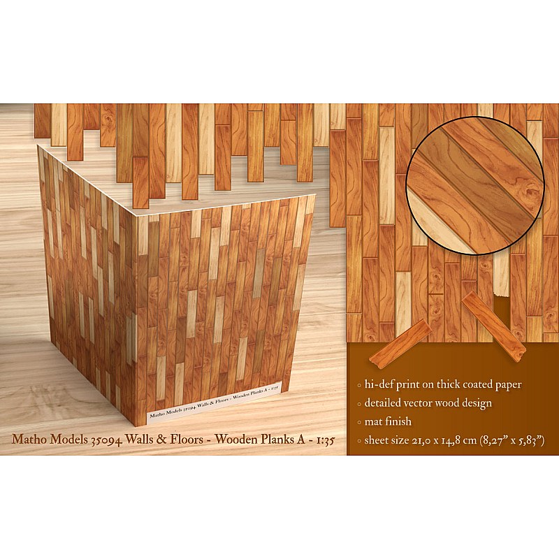 Matho Models Walls & Floors - Wooden Planks A 1/35 35094