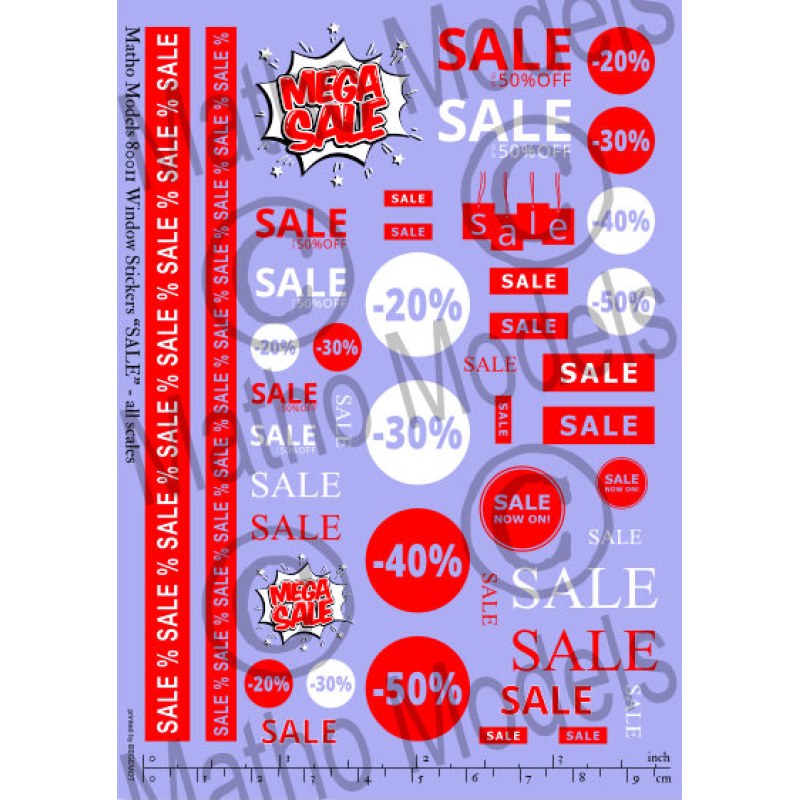 Matho Models Window Stickers "SALE" 80011 additional image 5