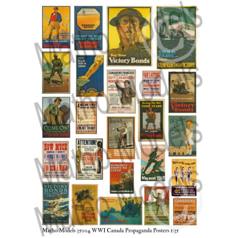 Matho Models WWI Canada Propaganda Posters 1/35 35004