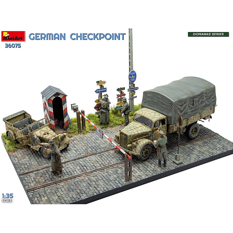 Miniart GERMAN CHECKPOINT. 3T Cargo Truck 3,6-36S & Kfz.1 Type 170VK w/ Feldgendarmerie. BIG SET 1/35 36075 additional image 10