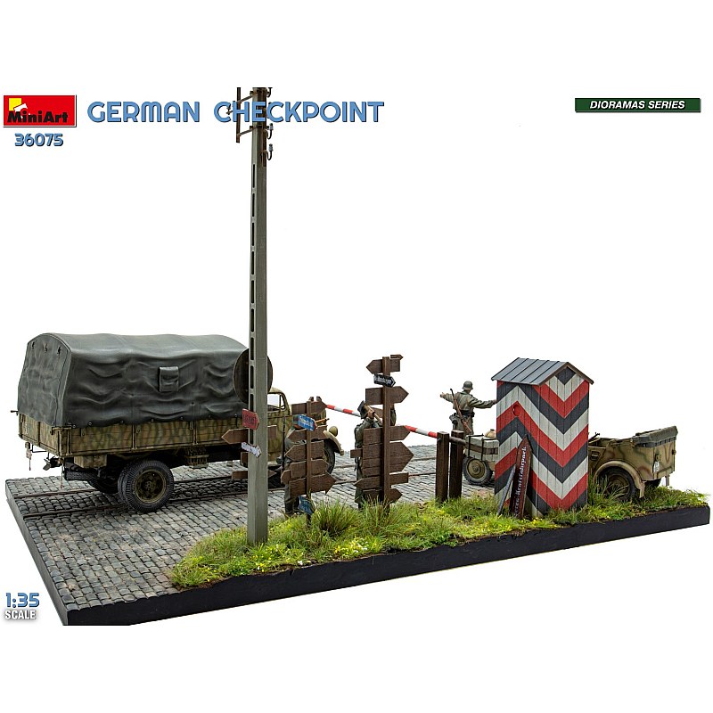 Miniart GERMAN CHECKPOINT. 3T Cargo Truck 3,6-36S & Kfz.1 Type 170VK w/ Feldgendarmerie. BIG SET 1/35 36075 additional image 11