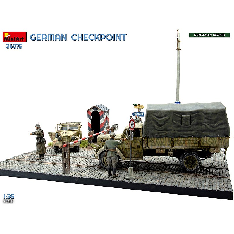 Miniart GERMAN CHECKPOINT. 3T Cargo Truck 3,6-36S & Kfz.1 Type 170VK w/ Feldgendarmerie. BIG SET 1/35 36075 additional image 2