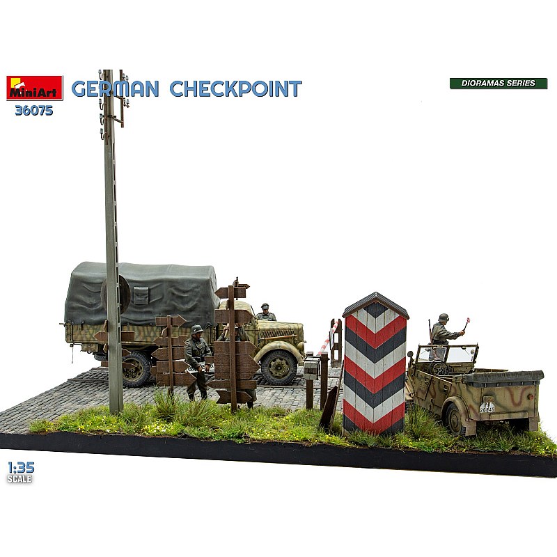 Miniart GERMAN CHECKPOINT. 3T Cargo Truck 3,6-36S & Kfz.1 Type 170VK w/ Feldgendarmerie. BIG SET 1/35 36075 additional image 4