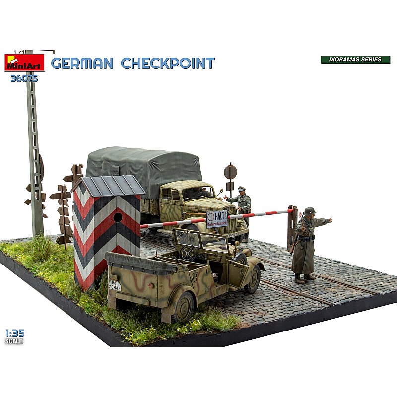 Miniart GERMAN CHECKPOINT. 3T Cargo Truck 3,6-36S & Kfz.1 Type 170VK w/ Feldgendarmerie. BIG SET 1/35 36075 additional image 6