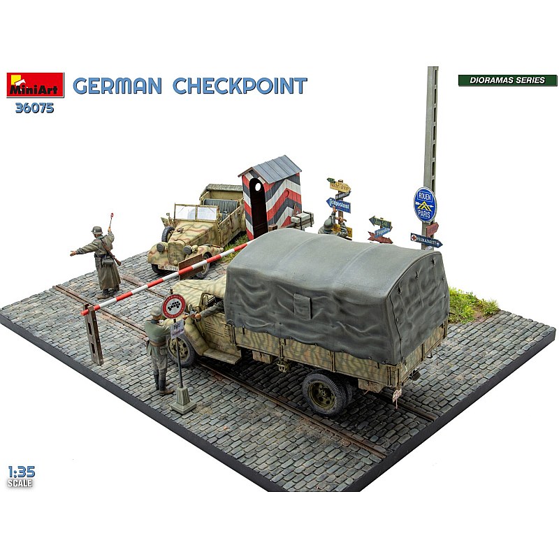 Miniart GERMAN CHECKPOINT. 3T Cargo Truck 3,6-36S & Kfz.1 Type 170VK w/ Feldgendarmerie. BIG SET 1/35 36075 additional image 9