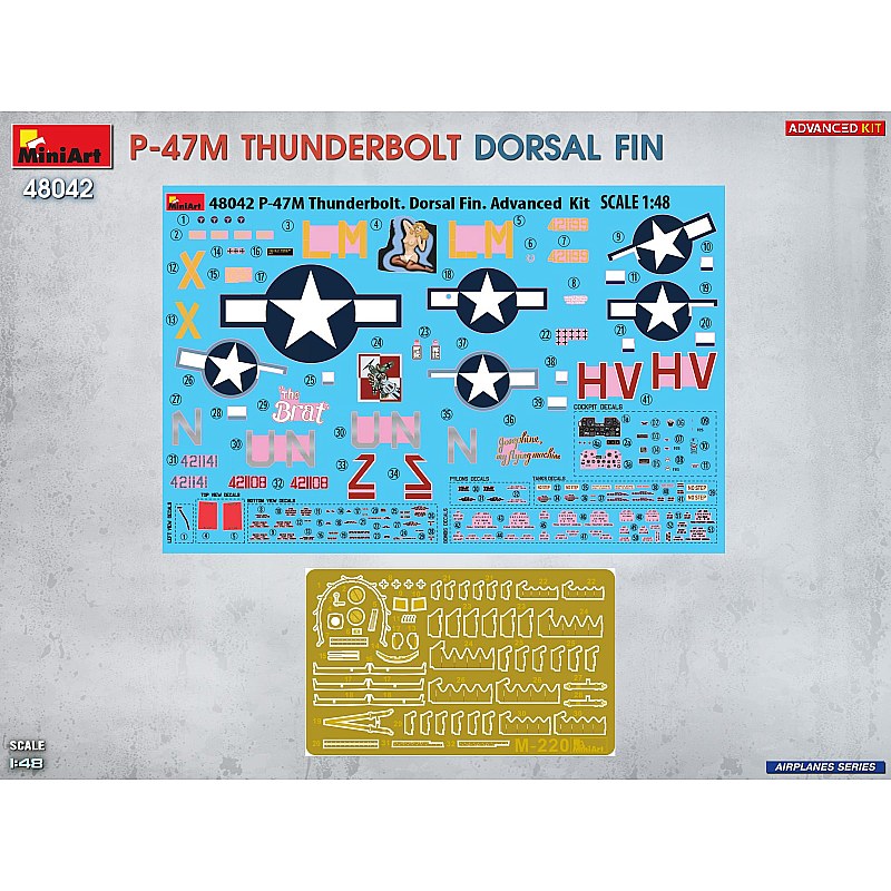 Miniart P-47M THUNDERBOLT. DORSAL FIN. ADVANCED KIT 1/48 48042 additional image 2