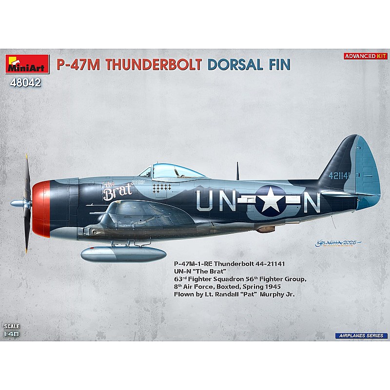 Miniart P-47M THUNDERBOLT. DORSAL FIN. ADVANCED KIT 1/48 48042 additional image 3