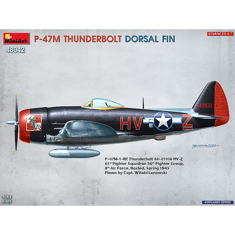 Miniart P-47M THUNDERBOLT. DORSAL FIN. ADVANCED KIT 1/48 48042 additional image 4