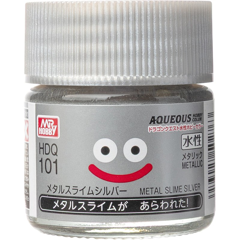 Mr Hobby HDQ-101 Aqueous Dragon Quest Color (10ml) Metal Slime Silver 10ml HDQ-101