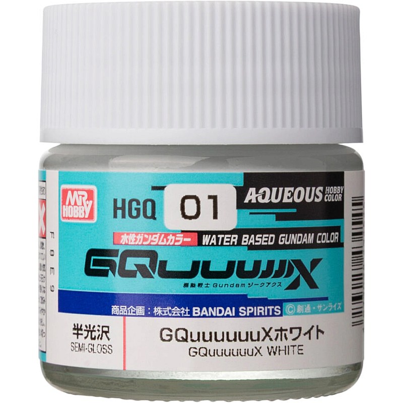 Mr Hobby HGQ-01 Aqueous Gundam Color (10 ml) GQuuuuuuX White 10ml HGQ-01