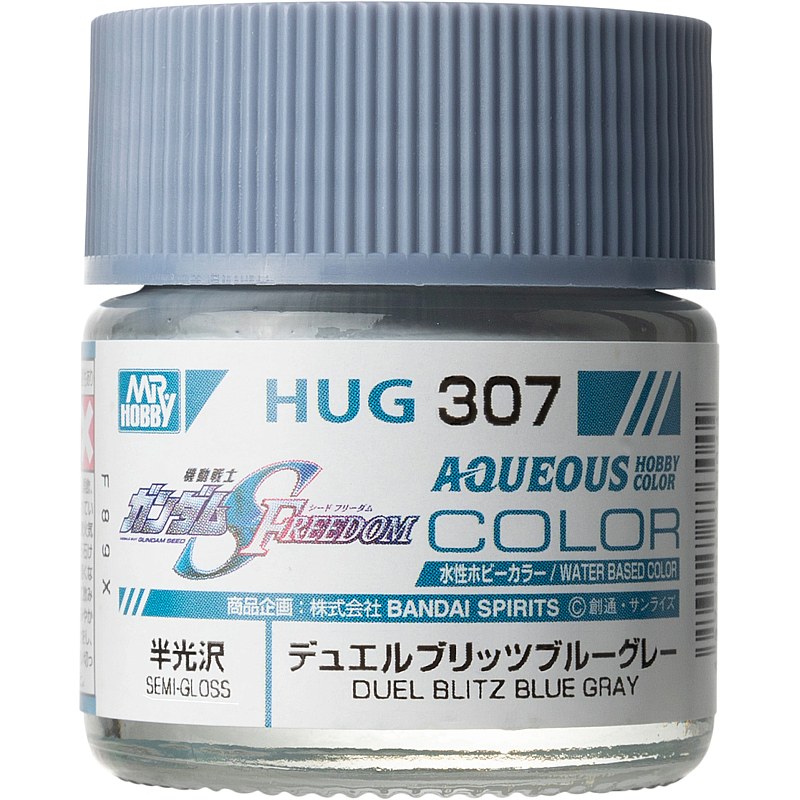 Mr Hobby HUG-307 Aqueous Gundam Color (10 ml) Duel Blitz Blue Gray 10ml HUG-307