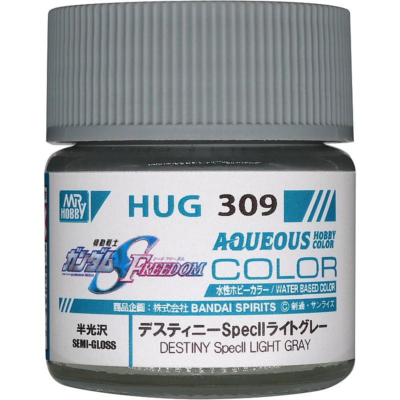 Mr Hobby HUG-309 Aqueous Gundam Color (10 ml) Destiny Spec II Light Gray HUG-309