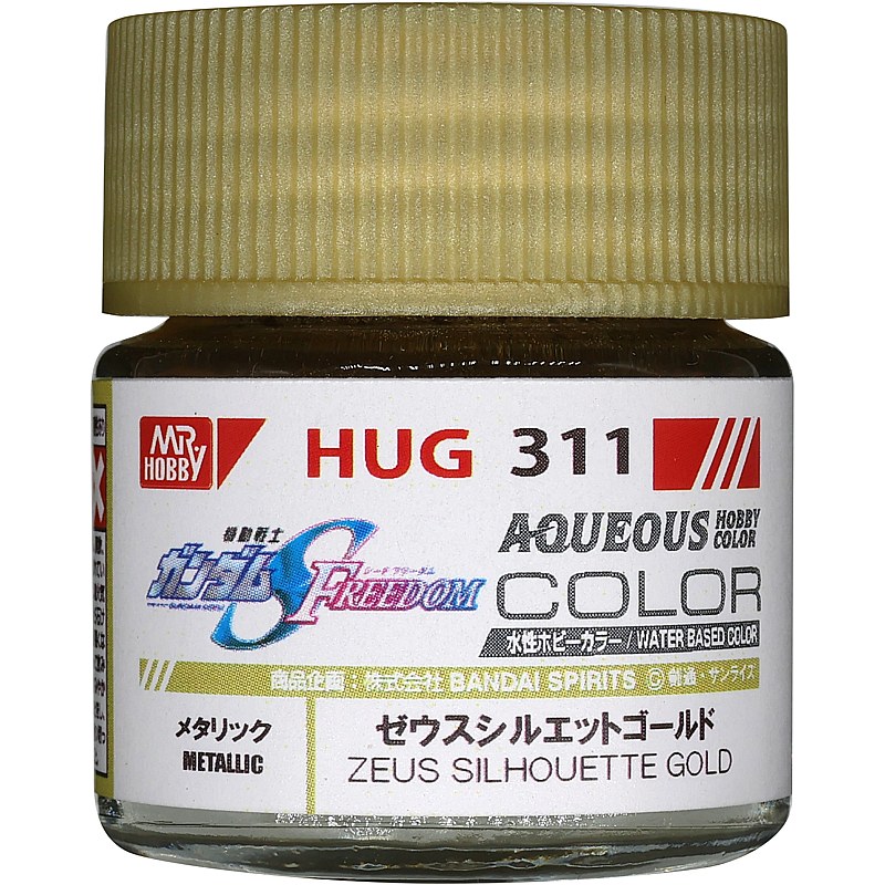 Mr Hobby HUG-311 Aqueous Gundam Color (10 ml) Zeus Silhouette Gold HUG-311