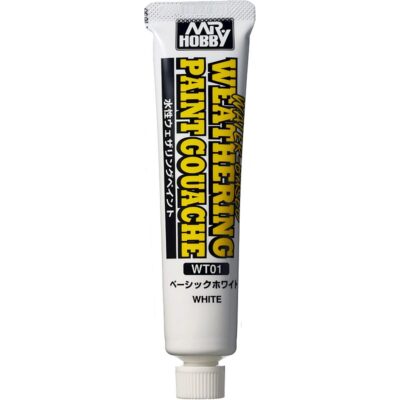 Mr Hobby WT-01 Water-based Weathering Paint Gouache (20ml) Basic White WT-01