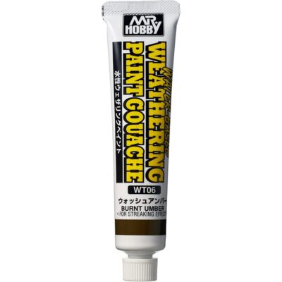 Mr Hobby WT-06 Water-based Weathering Paint Gouache (20ml) Burnt Umber WT-06