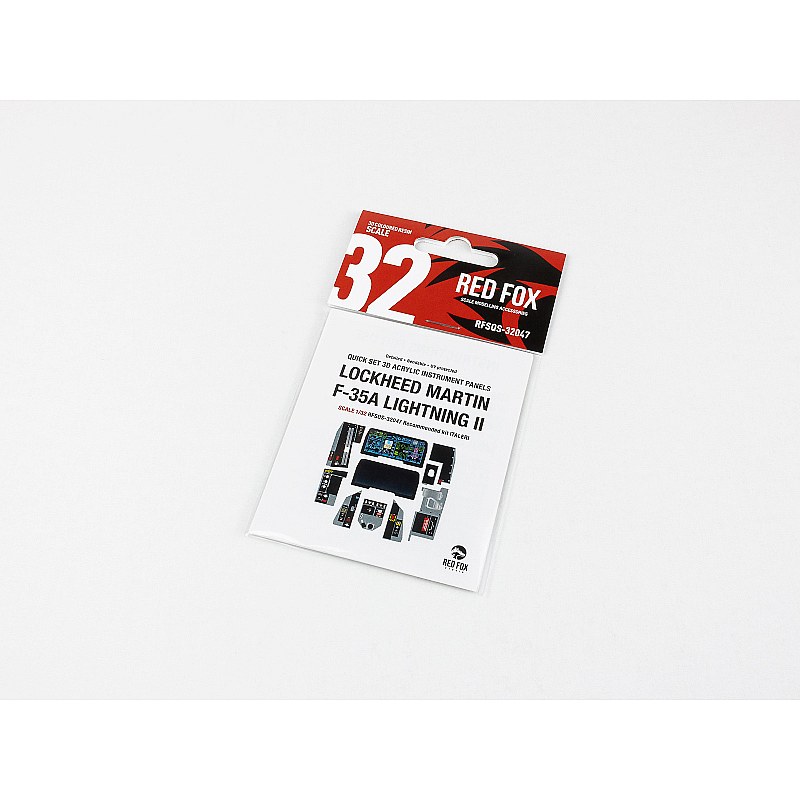 Red Fox Studio F-35A Lightning II 3D Panel (1/32) RFSQS-32047 Red Fox Studio F-35A Lightning II 3D Panel (1/32) RFSQS-32047