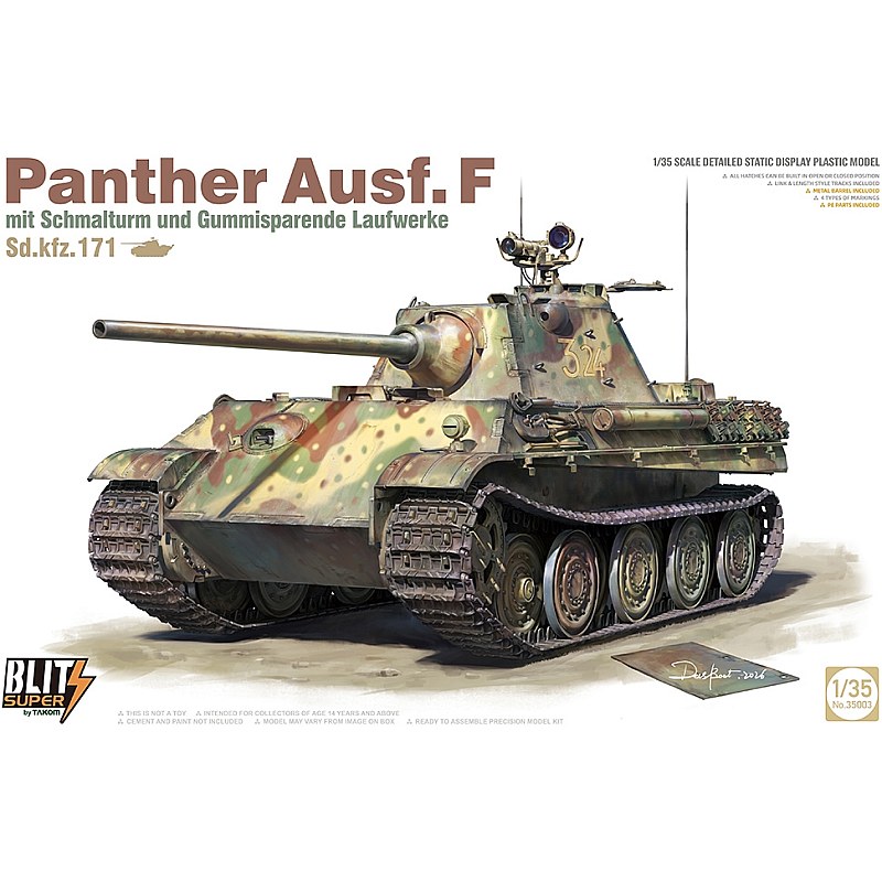 Takom German Army Panther Ausf F Medium Tank SdKfz 171 1/35 35003