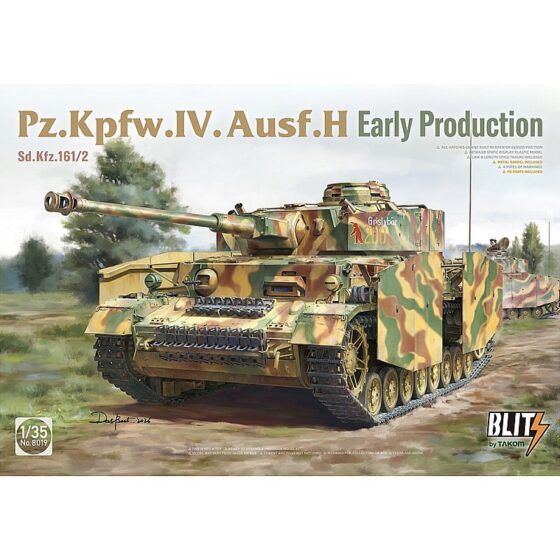 Takom German Army Panzer IV Ausf H Medium Tank Early Production SdKfz 161/2 1/35 08019