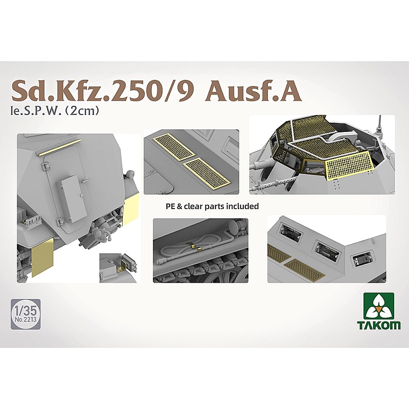 Takom German Army SdKfz 250/9 Ausf A le SPW (2 cm) Half-Track 1/35 02213 additional image 3