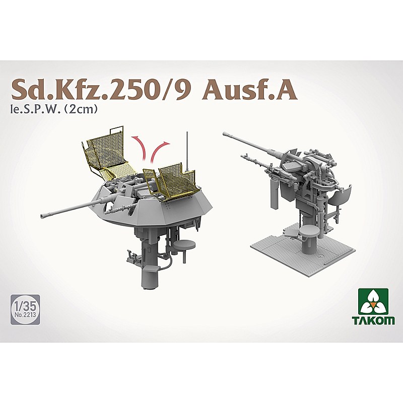 Takom German Army SdKfz 250/9 Ausf A le SPW (2 cm) Half-Track 1/35 02213 additional image 5