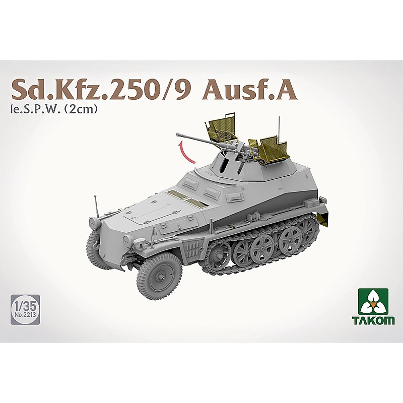 Takom German Army SdKfz 250/9 Ausf A le SPW (2 cm) Half-Track 1/35 02213 additional image 6