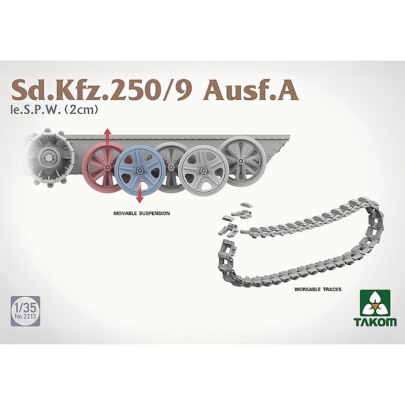 Takom German Army SdKfz 250/9 Ausf A le SPW (2 cm) Half-Track 1/35 02213 additional image 7