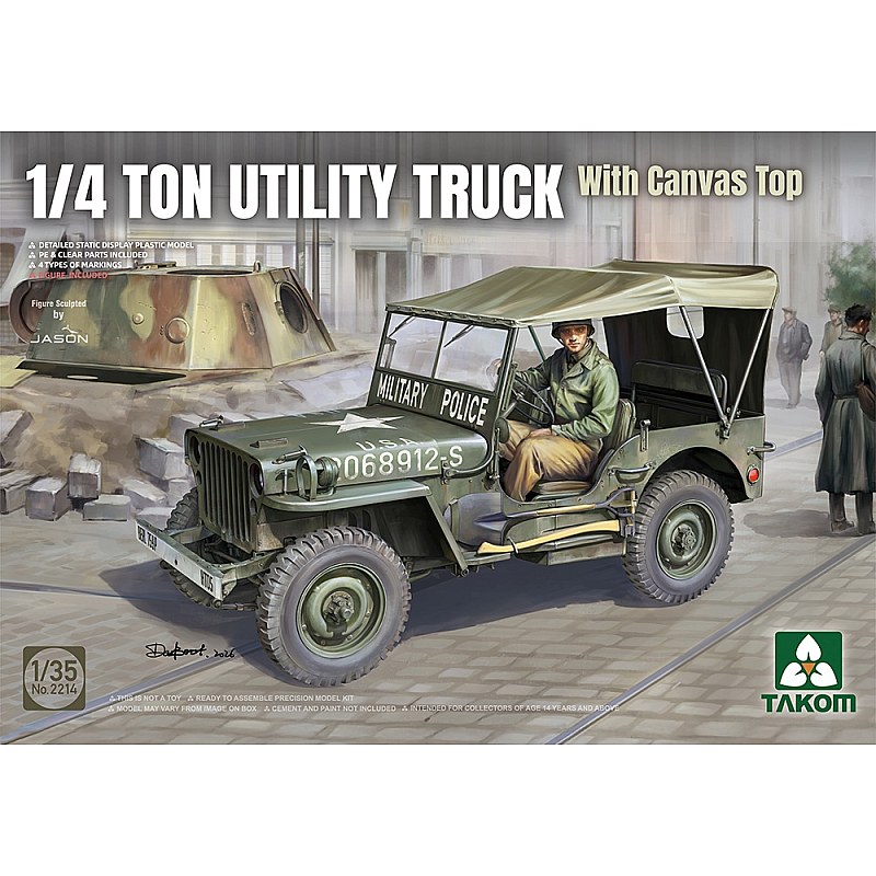 Takom US Army ¼-ton Utility Truck with Canvas Top 1/35 02214