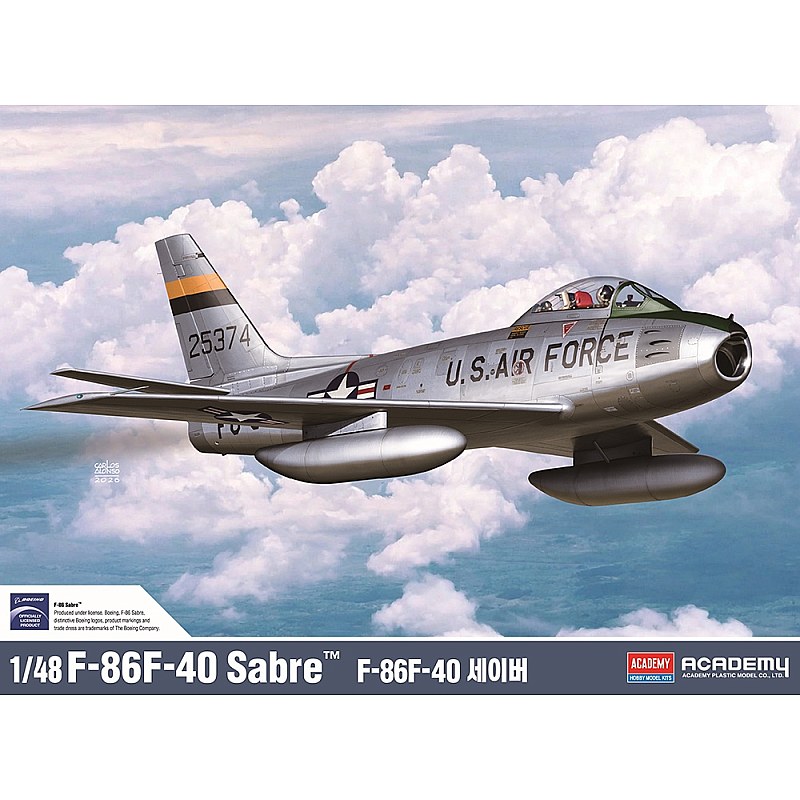 Academy US Air Force F-86F-40 Sabre Jet Fighter Aircraft 1/48 12369