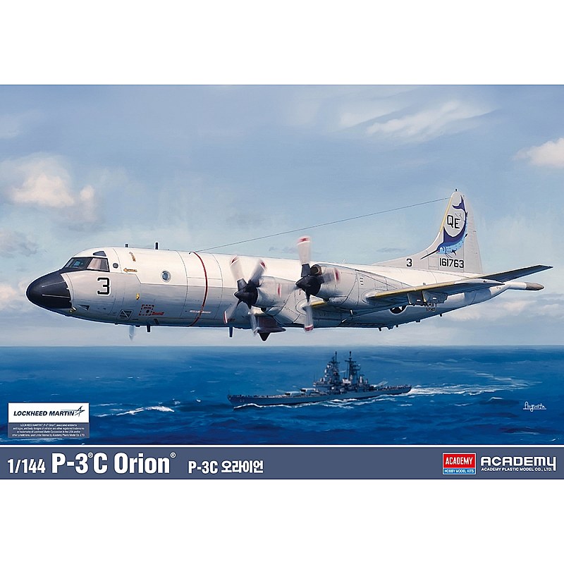 Academy US Navy P-3C Orion Maritime Patrol/Anti-Submarine Warfare Aircraft 1/144 12653