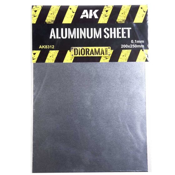 Damaged – AK Interactive Aluminium Sheet 100µm 200x250mm AK8312 Damaged – AK Interactive Aluminium Sheet 100µm 200x250mm AK8312