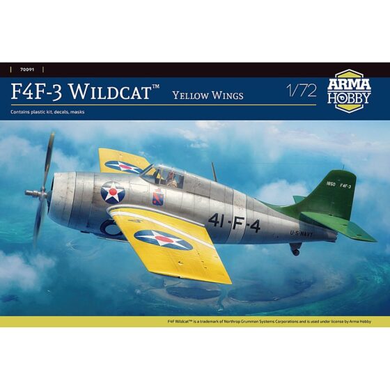 Arma Hobby Grumman F4F-3 Wildcat Yellow Wings (1/72) AH70091