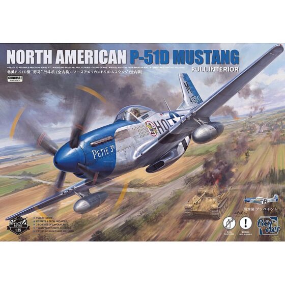 Border Model P-51D Mustang Chroma Pre-Painted Kit (1/35) BG-002
