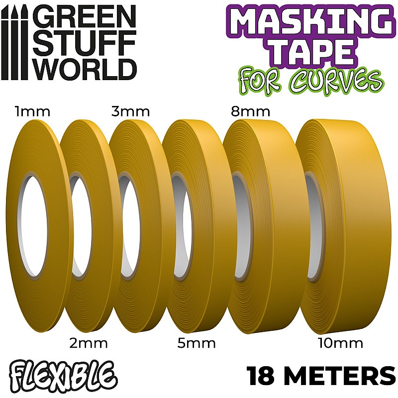 GreenStuffWorld Flexible Masking Tape - 1mm 8435646504216ES
