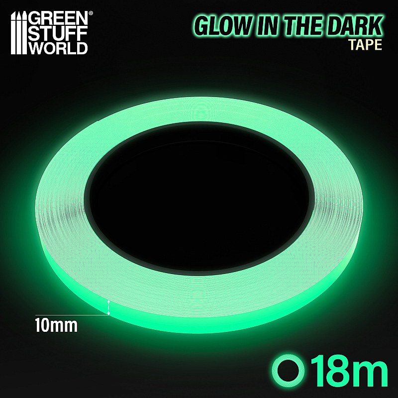 GreenStuffWorld Glow in the dark tape 10mm 8435646531168ES additional image 2