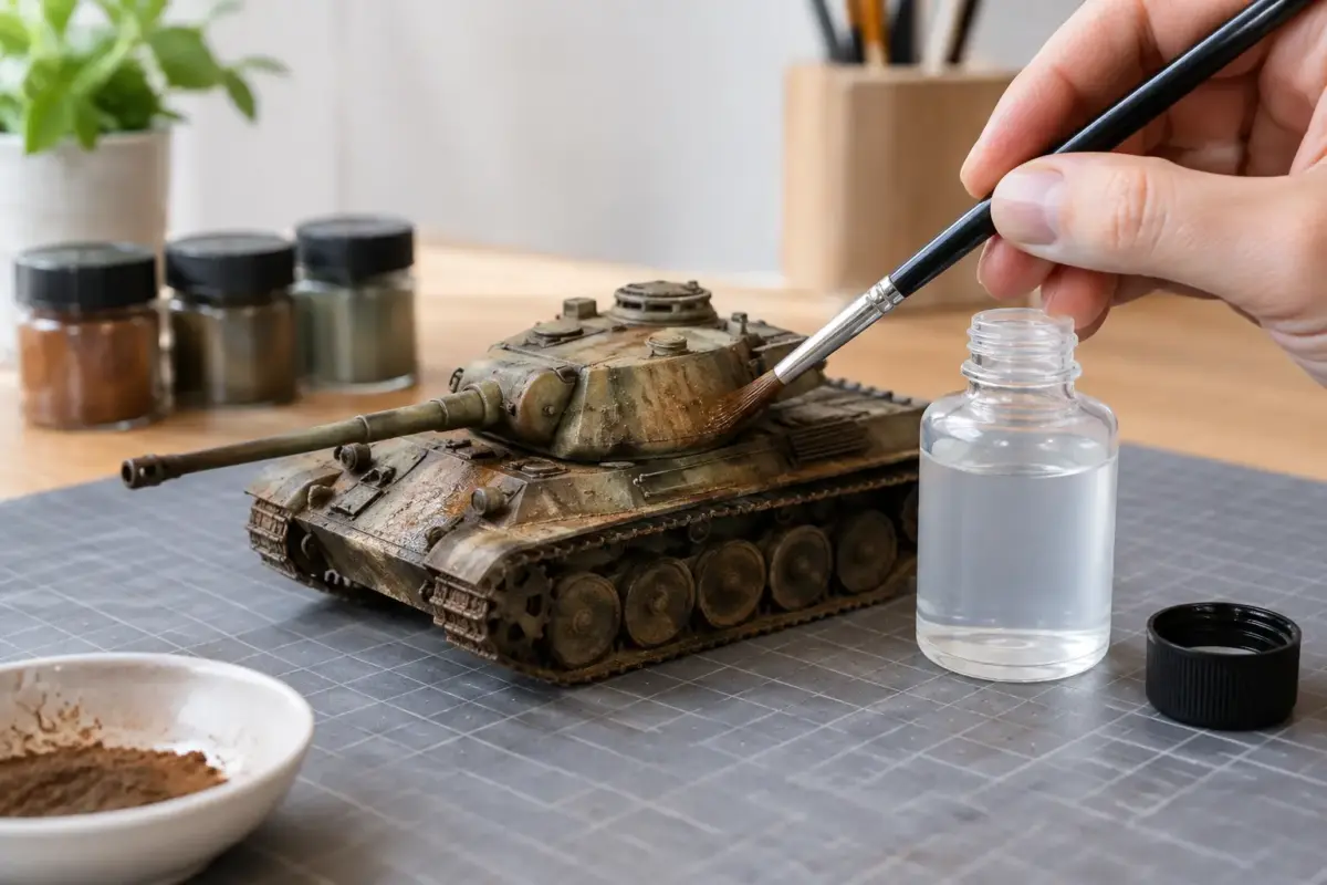 How to Use Pigment Fixer on Scale Models