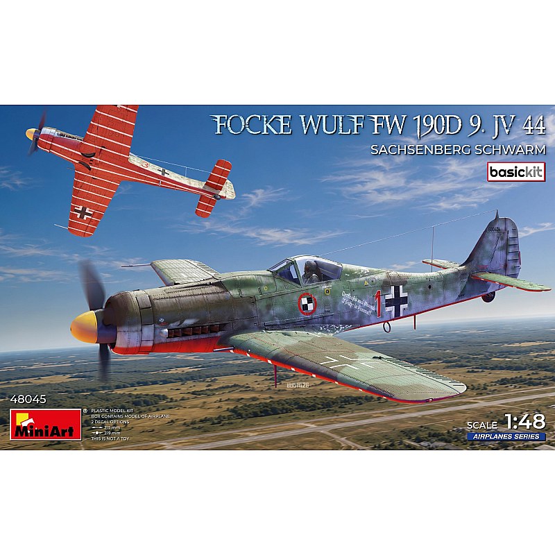 Miniart Focke-Wulf Fw 190D-9. JV 44 “Sachsenberg Schwarm”. BASIC KIT 1/48 48045