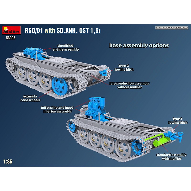 Miniart RSO/01 with TRAILER SD.ANH. OST 1,5t 1/35 53005 additional image 11