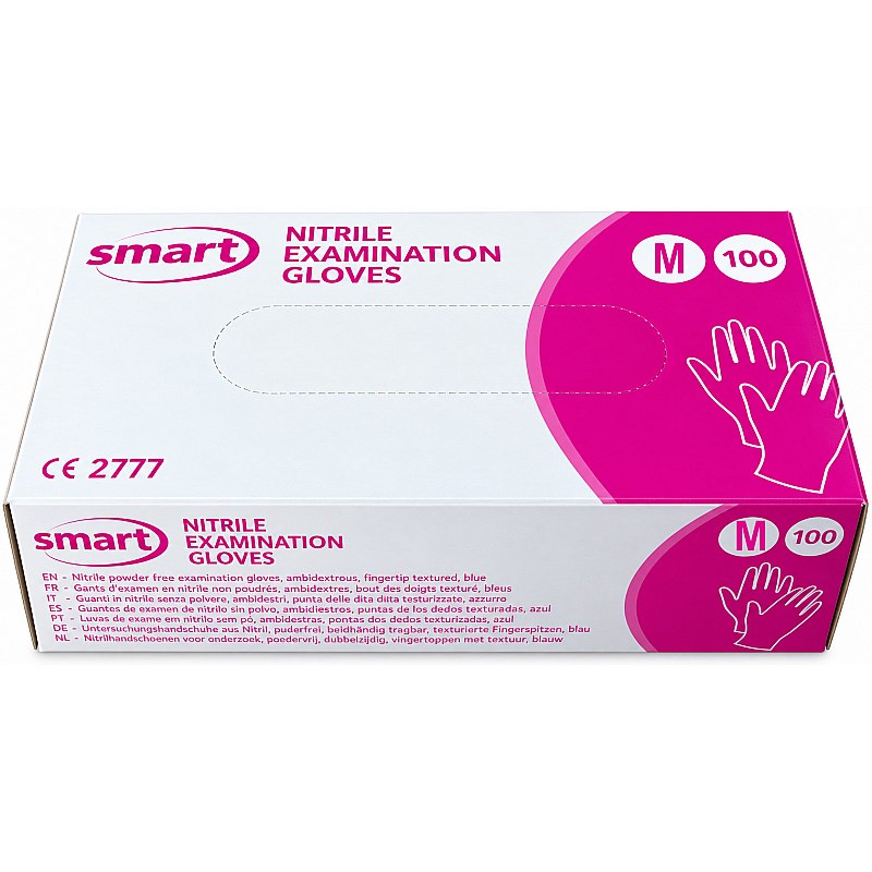 Scale Model Shop Blue Nitrile Gloves - M (100) SMS220