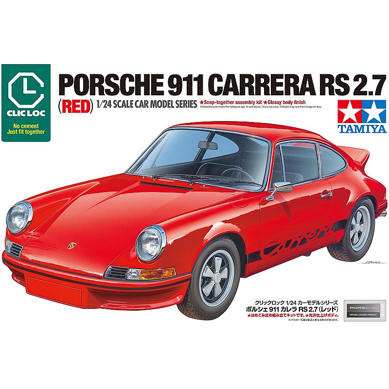 Tamiya Porsche 911 Carrera RS 2.7 Red (Clic Loc) 1/24 28104