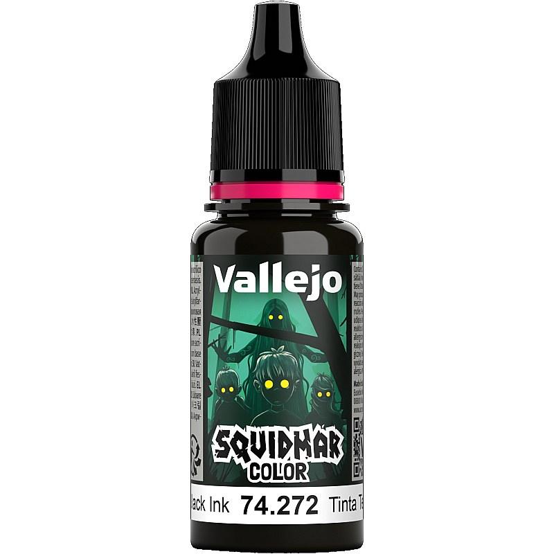 Vallejo Pitch Black Ink Squidmar Color (272) 18ml 74.272
