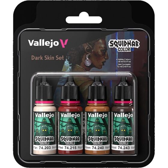 Vallejo Squidmar Color Set - Dark Skin Set 74.305