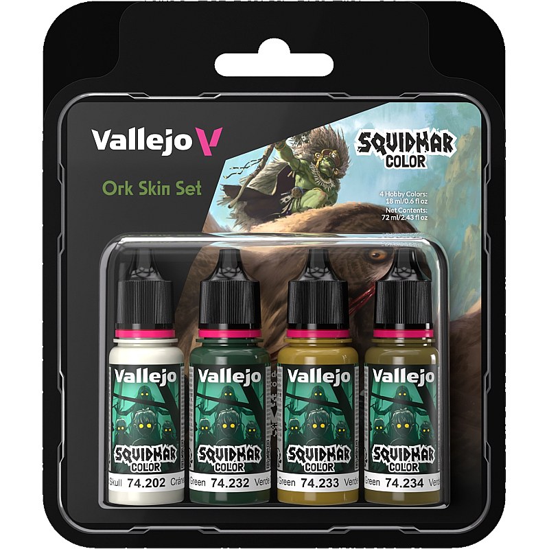 Vallejo Squidmar Color Set - Ork Skin Set 74.307