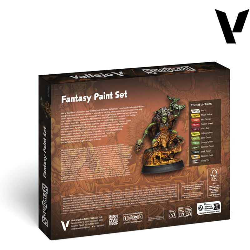 Fantasy Setting Squidmar Fantasy 12 Colour Miniature Paint Set